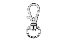 Crochet inox léger 3x1cm avec clip facile, idéal pour attacher une médaille chat et autres accessoires pour chat.