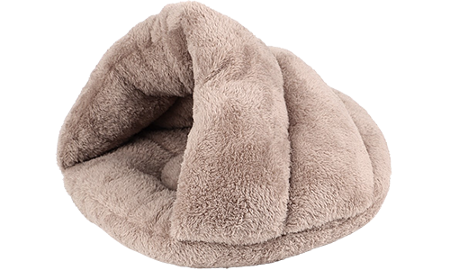 Panier épais et moelleux marron pour chat, intérieur doux et isolé. Offre chaleur et confort à tous les chats.