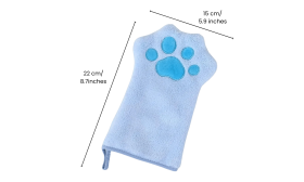 Gant Serviette pour Chat – Gant de Séchage en Microfibre Douce pour les Pattes Boueuses